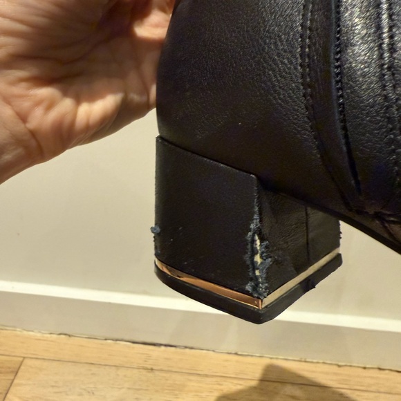 Kenneth Cole Square Toe Black Ankle Boots - Picture 10 of 13